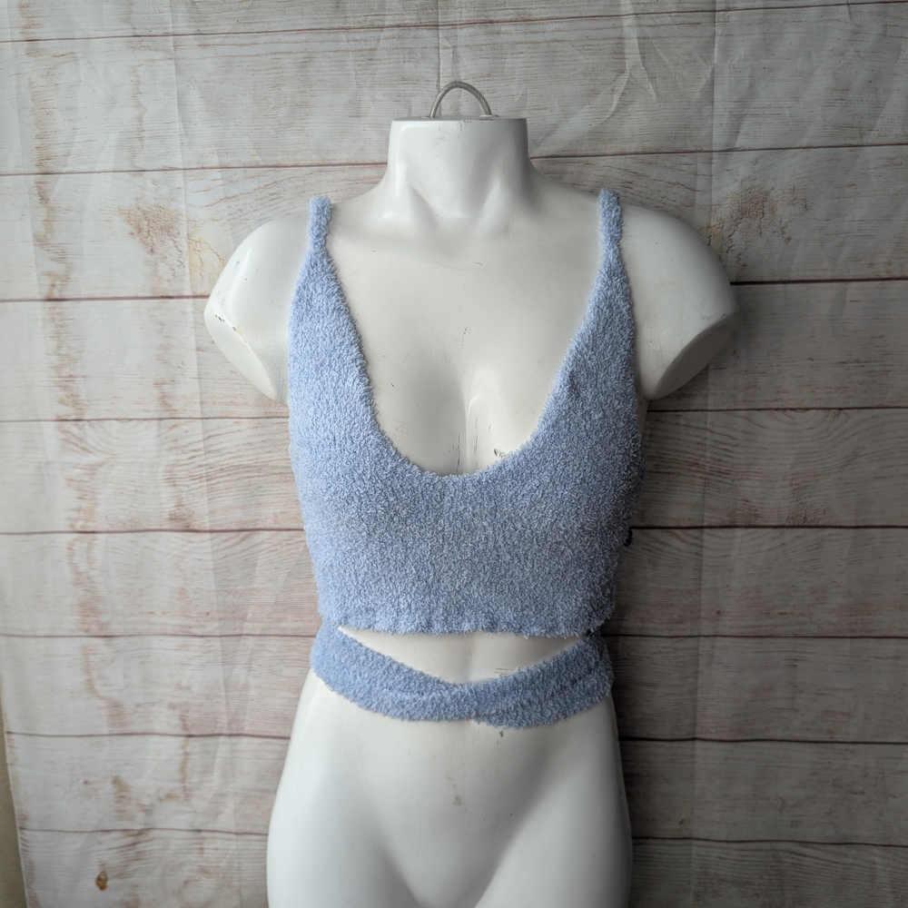 Out From Under | Urban Outfitters | Blue Under wrap crop top